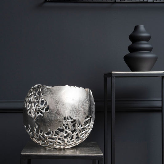 Apo Coral Spherical Vase - Aluminium