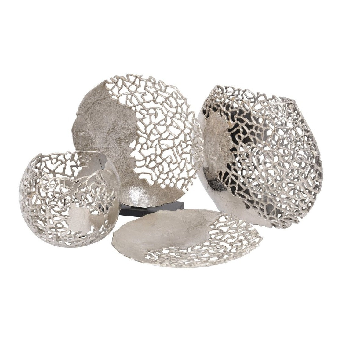 Apo Coral Spherical Vase - Aluminium